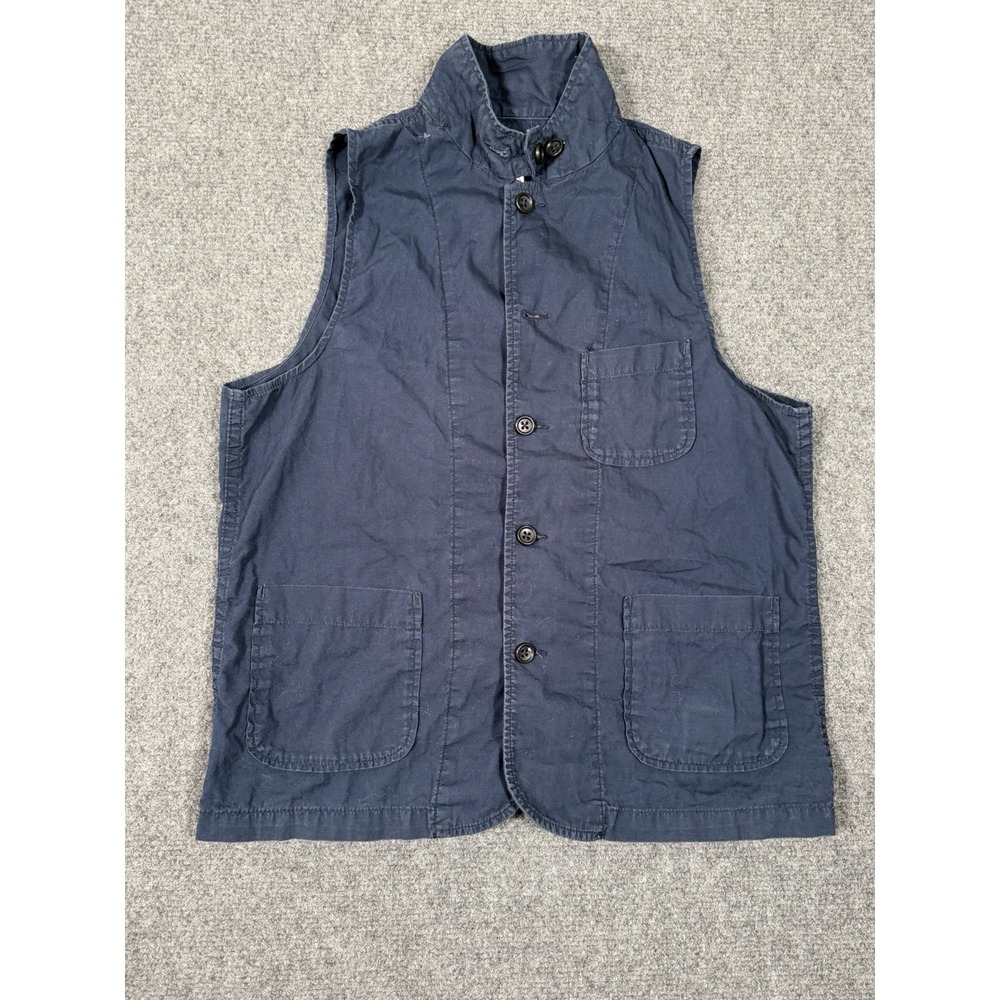 FWK Engineered Garments Women's Size 1 Navy Cotton Utility Vest Made in USA